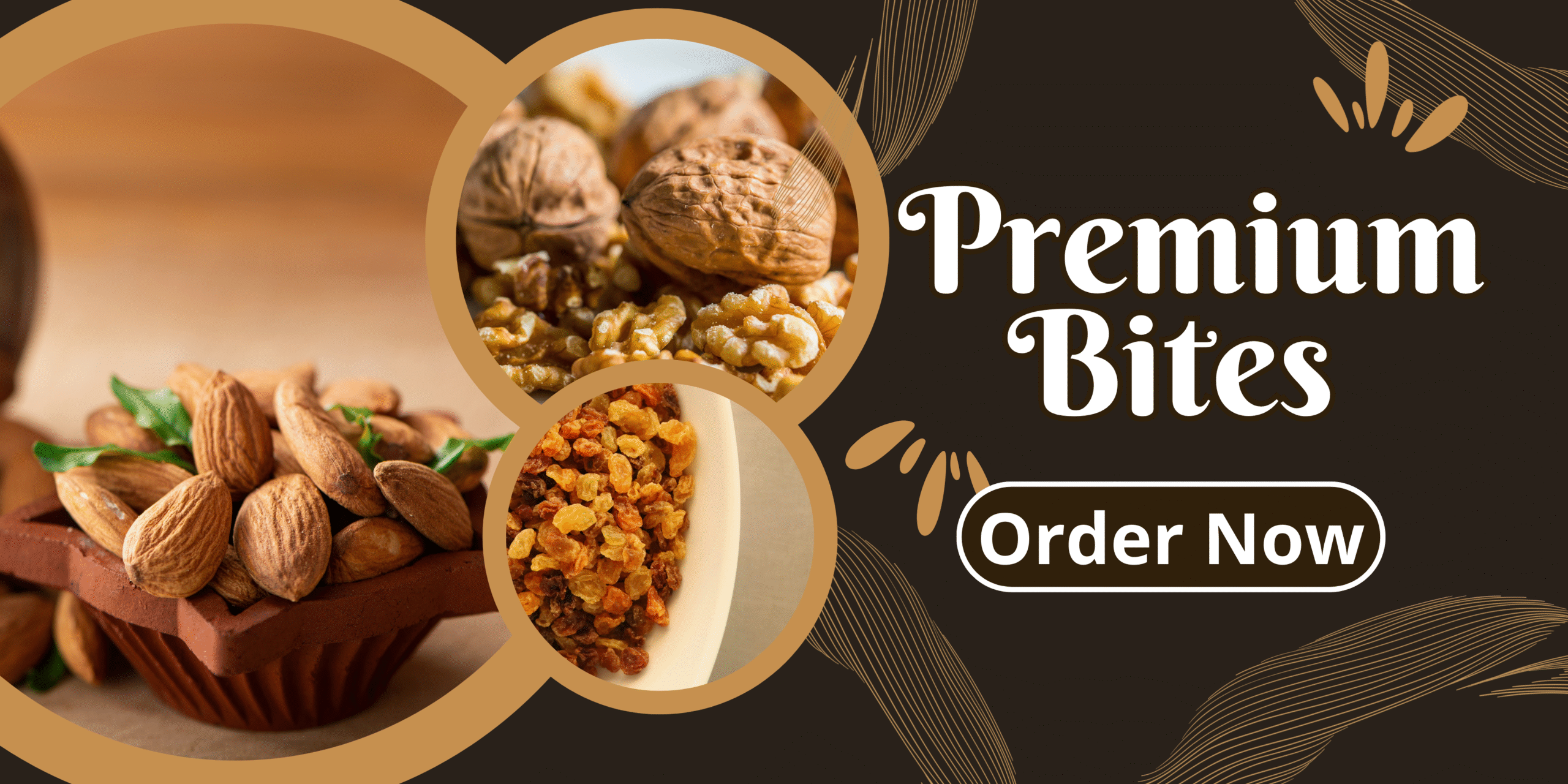 Brown White Simple Creative Dimsum Promotion Banner